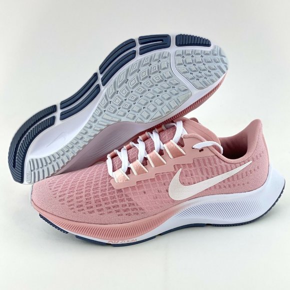 Nike Air Zoom Pegasus 37 Pink White Women's Running Shoes Sneakers - Picture 2 of 12